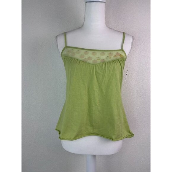 Vintage DKNY women's medium green sequin Y2K 90's cami tank top deadstock NWT - Picture 1 of 6